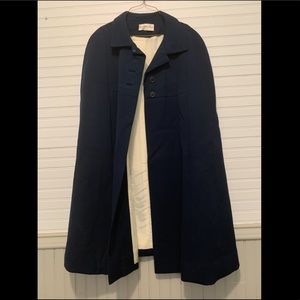 Vintage Barberini Navy Blue Lined Cape